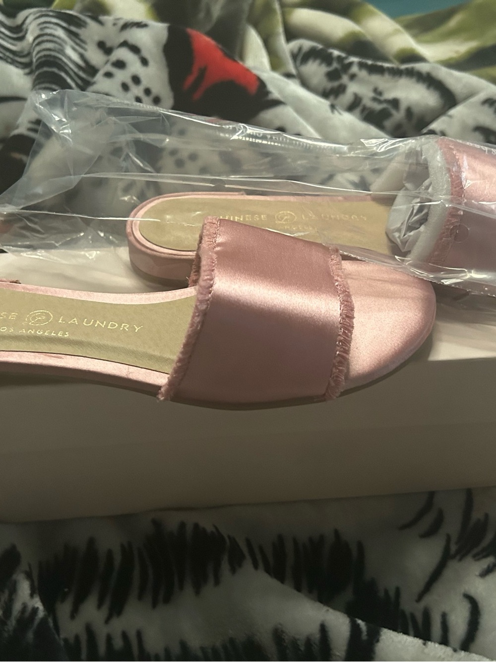 Chinese Laundry Rose Pink Satin Slide